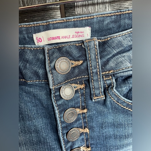 Woman Juniors So High rise Ankle Jeggings Size 1 - Picture 3 of 5